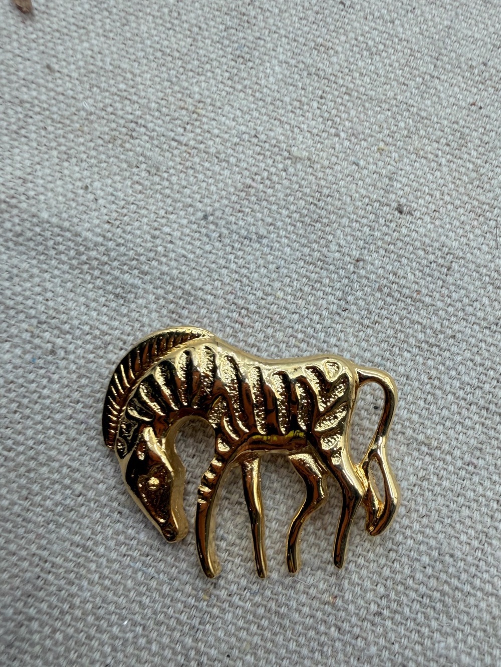 Gold Horse Brooch Pin